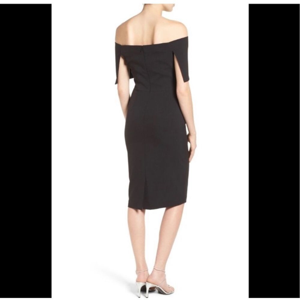 Vince camuto NWOT black off the shoulder cocktail party dress size 2 - Picture 2 of 14